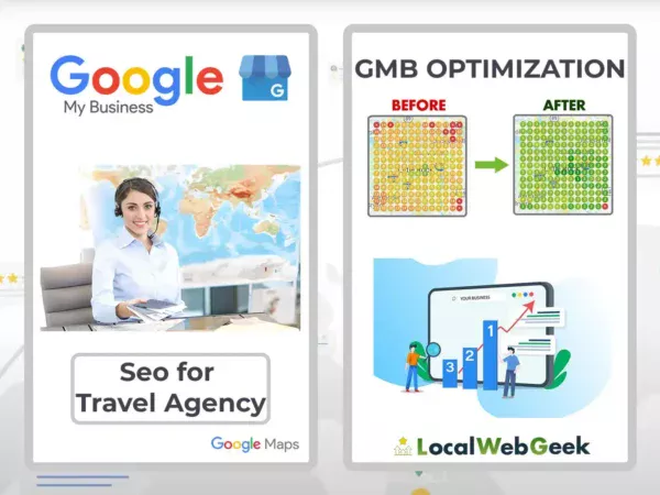 SEO für Reisebüro-Marketing GMB-Optimierung Local Web Geek - Erweiterte Google My Business-Optimierung für Reisebüro-Marketing